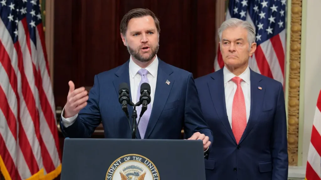 Vance warns of reducing Medicare and Medicaid funding for states that overlook fraud.