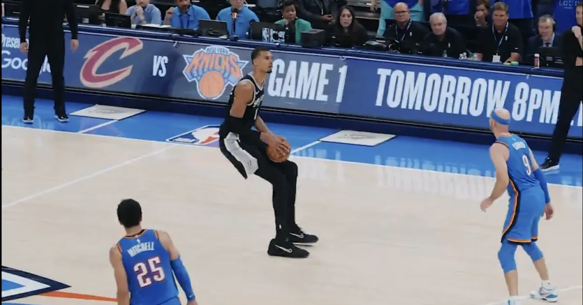 Victor Wembanyama mimicked Steph Curry's greatest shot to upset the Thunder once more