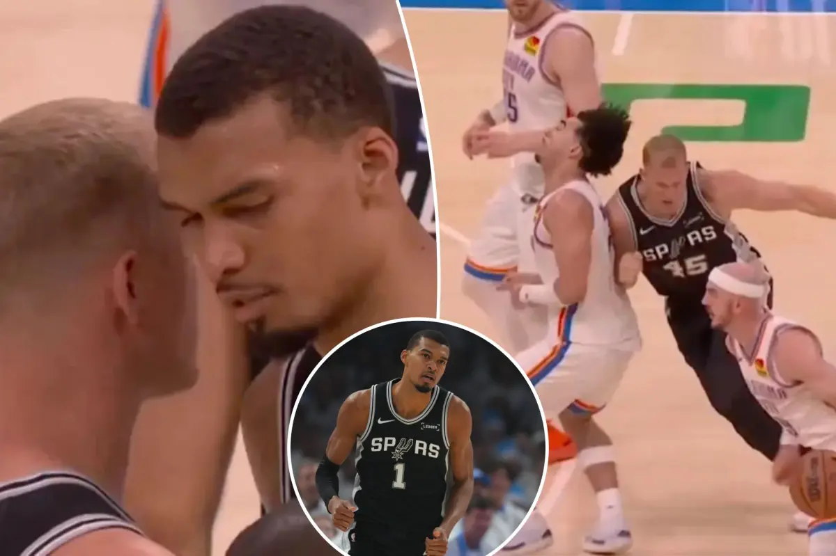 Video captures Victor Wembanyama warning Spurs teammates about a ‘hard foul’ before the questionable conclusion of Game 5