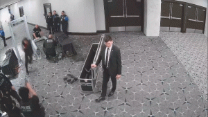 Video reveals suspect hurrying through security before WHCD shooting