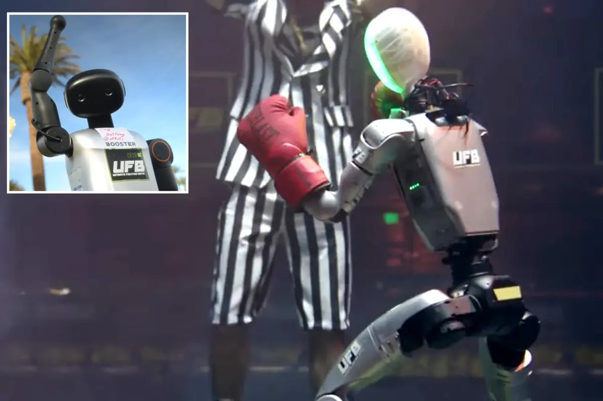 Viral video of robots battling before a match in the Bay Area