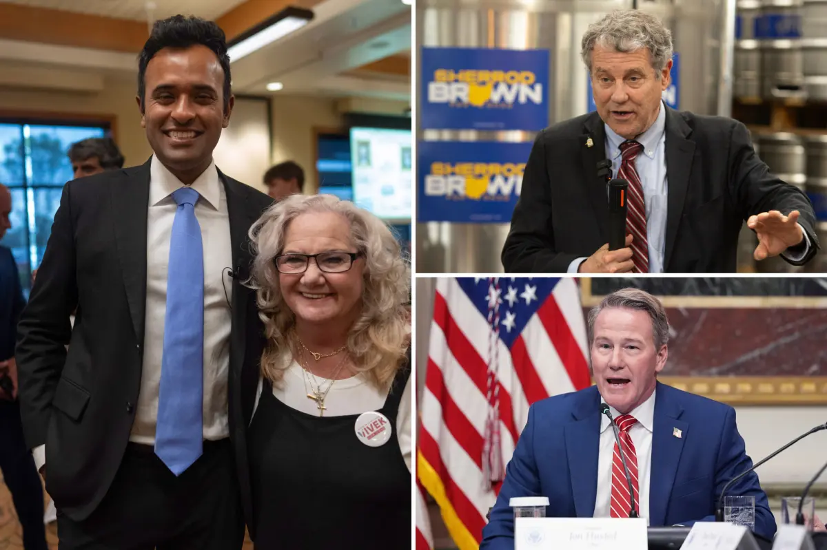 Vivek Ramaswamy secures the GOP primary for Ohio governor, while Brown earns the Democratic nomination to challenge Husted for the Senate seat.