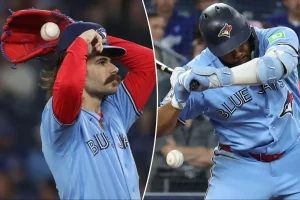 Vladimir Guerrero Jr. and Dylan Cease leave the game early in a potential injury crisis for the Blue Jays
