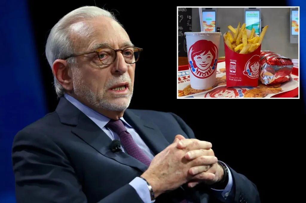 Wendy's stock jumps 14% after news that investor Nelson Peltz is looking for financing to make the struggling restaurant chain private.