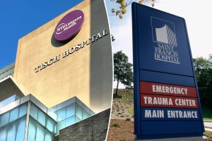 Which hospitals in the NYC area received high safety ratings and which ones got low scores