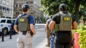 Wisconsin official reports that an FBI agent went to the election director's house.