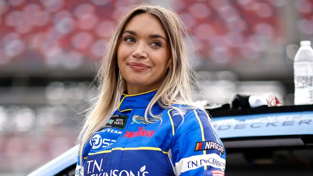 Woman NASCAR driver breaks down during surprising in-car outburst, stops truck mid-race and leaves the series.