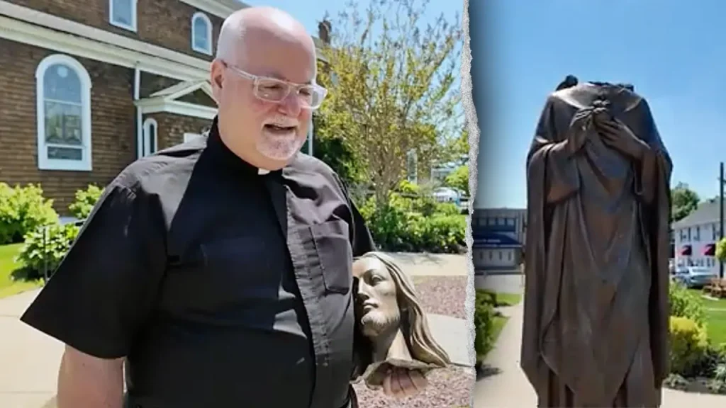 Woman arrested after Jesus statue is decapitated outside church, police report