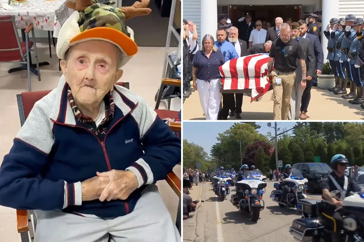 World War II veteran without known relatives honored with a hero's farewell as 1,500 strangers attend