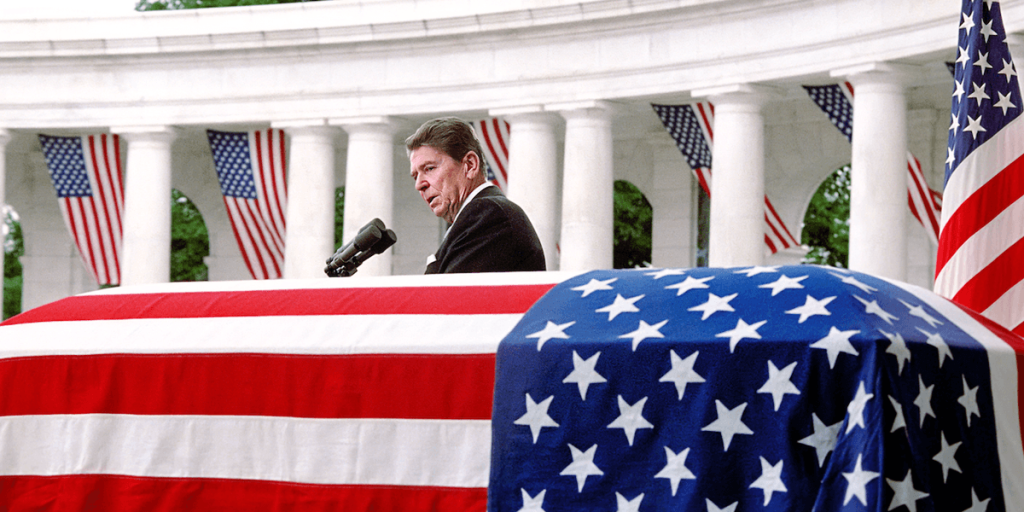 Writer describes Ronald Reagan's 1984 Memorial Day speech honoring the burial of an unknown Vietnam service member as a source of healing.