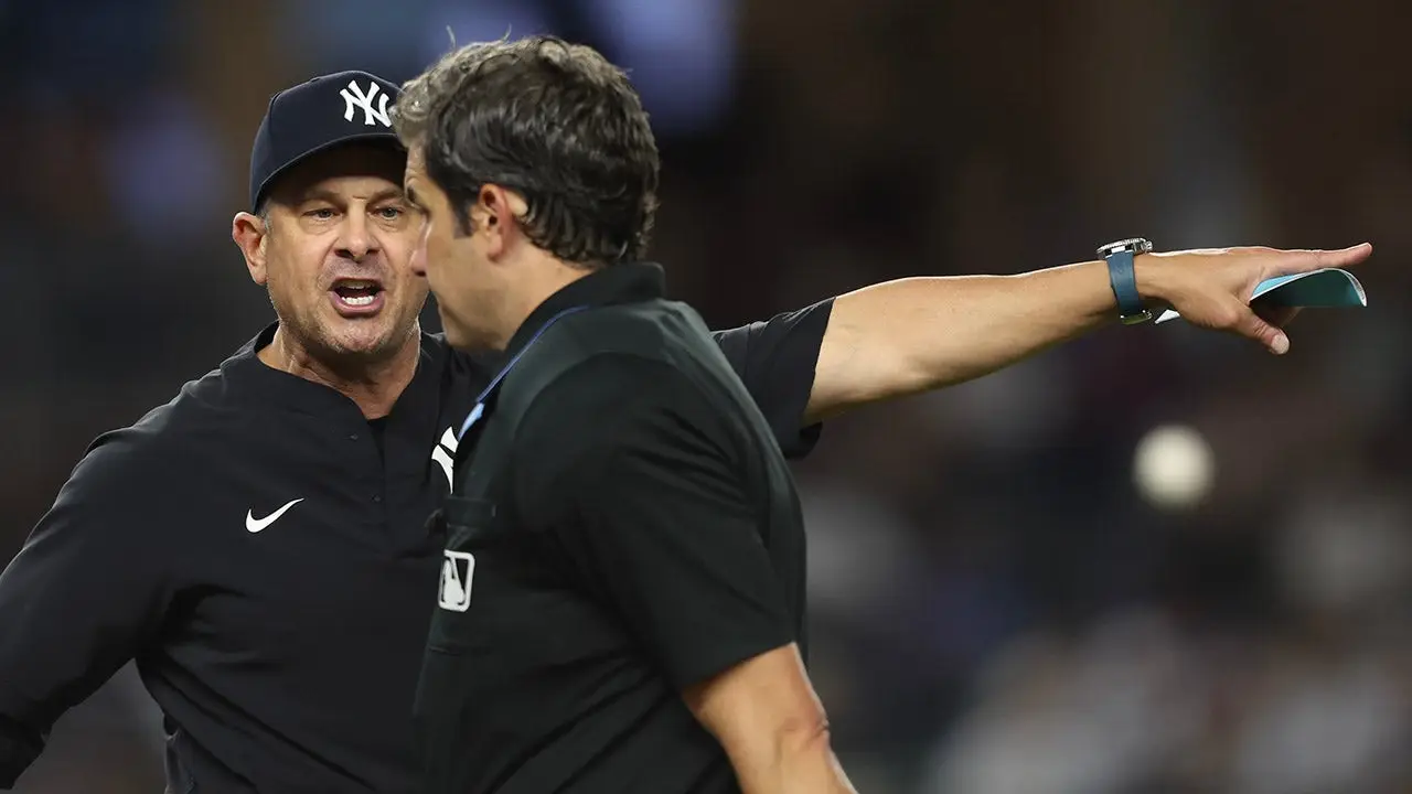 Yankees manager Aaron Boone thrown out for disputing Daulton Varsho's catch during victory