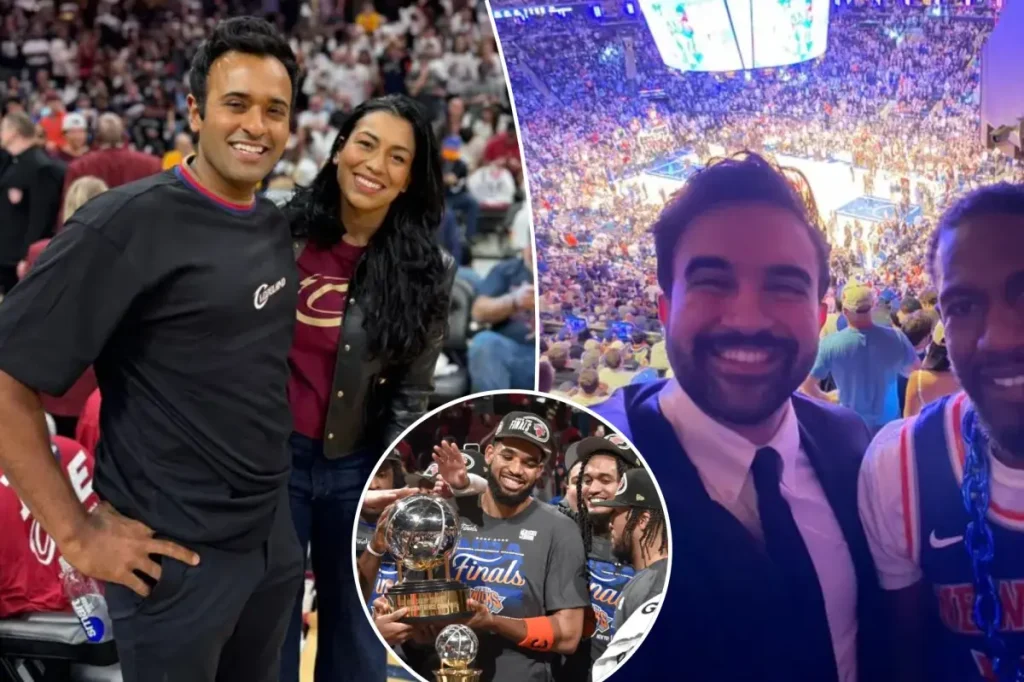 Zohran Mamdani addresses the online criticism directed at Vivek Ramaswamy following the Knicks' victory over the Cavaliers.