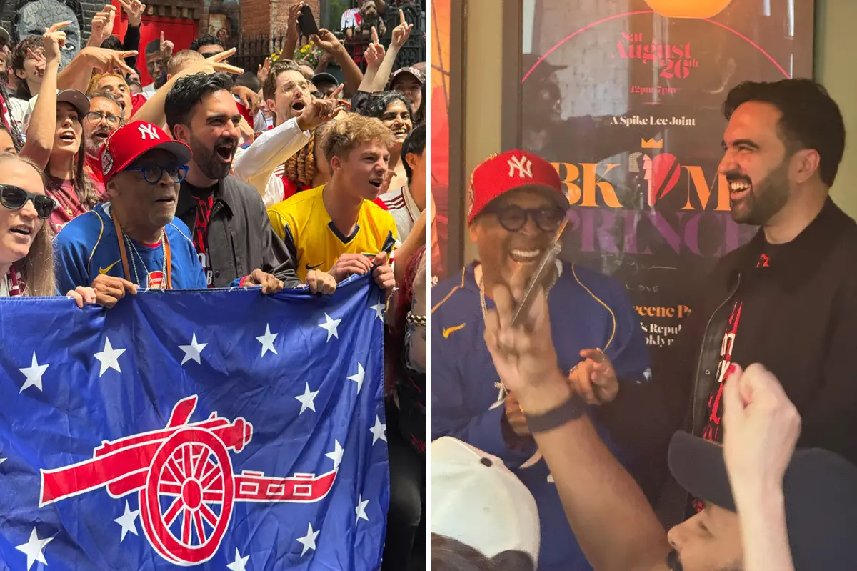 Zohran Mamdani meets with Spike Lee to support an English soccer team in New York City