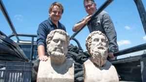1,700-year-old marble statues found in Israel during digging work