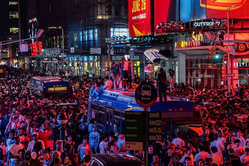 63 taken into custody, 4 stabbings and 1 shooting reported as disorder breaks out in NYC amid Knicks NBA championship celebrations