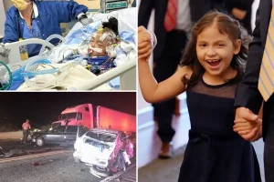 7-year-old from California, who has half a skull due to a crash with an undocumented truck driver, shares an emotional moment with top officials from Trump.