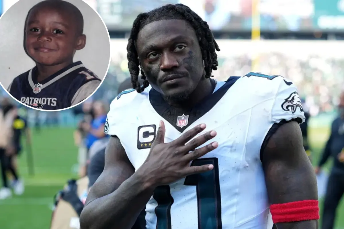 A.J. Brown shares a sweet reaction to joining the Patriots after bidding farewell to the Eagles.