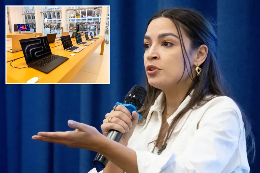 AOC suggests Congress divide Apple as MacBook and iPhone prices are expected to rise.