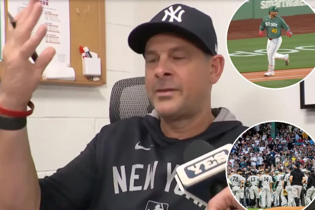 Aaron Boone upset after Willson Contreras' incident causes benches to clear