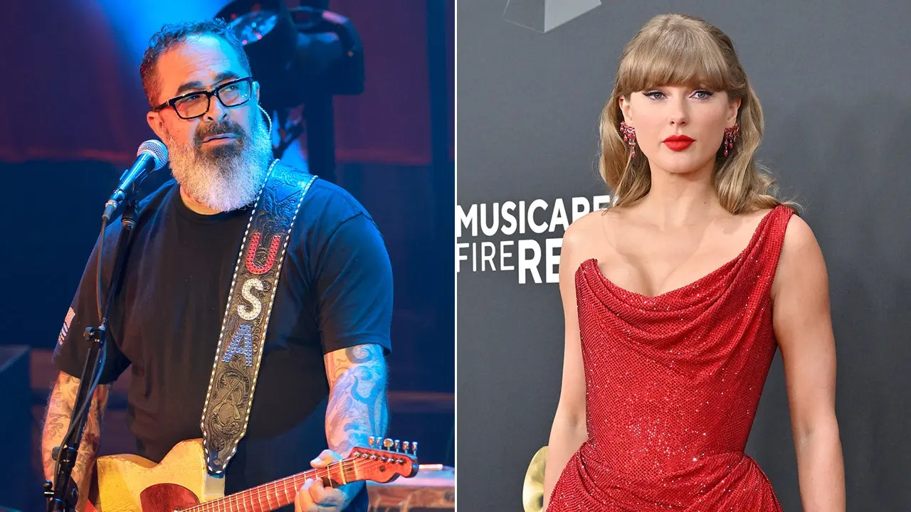Aaron Lewis' album cover that wasn't released discovered torn up in Taylor Swift merchandise