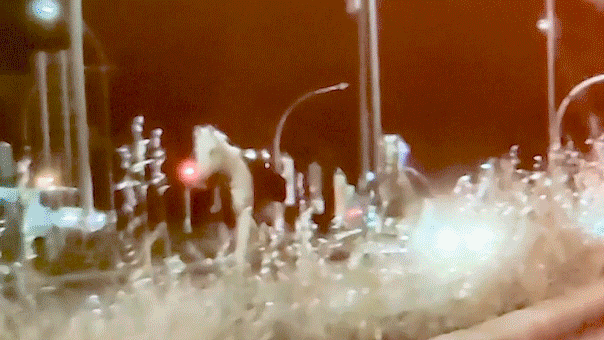 About thirty horses run through the streets of Rome after fireworks startle them during a practice.