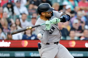Ali Sanchez leaves game after being struck by a pitch, raising injury concerns for Yankees