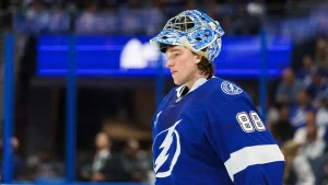 Andrei Vasilevskiy claims the Vezina Trophy after mistaking his car for evidence in a police matter