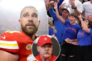 Andy Reid says Travis Kelce is focused, despite the upcoming Taylor Swift wedding.
