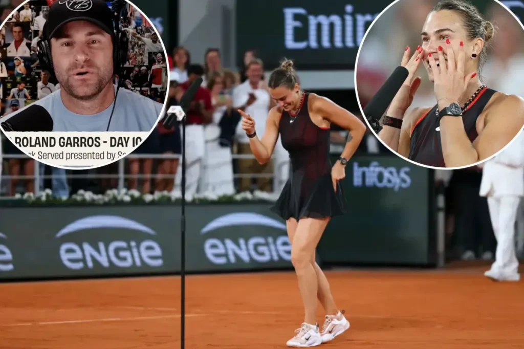 Andy Roddick found Aryna Sabalenka's dance after the match at the French Open unsettling.