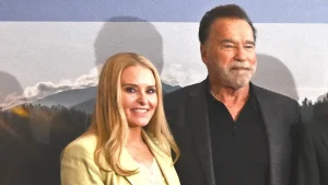 Arnold Schwarzenegger and his long-time girlfriend Heather Milligan are seen together.