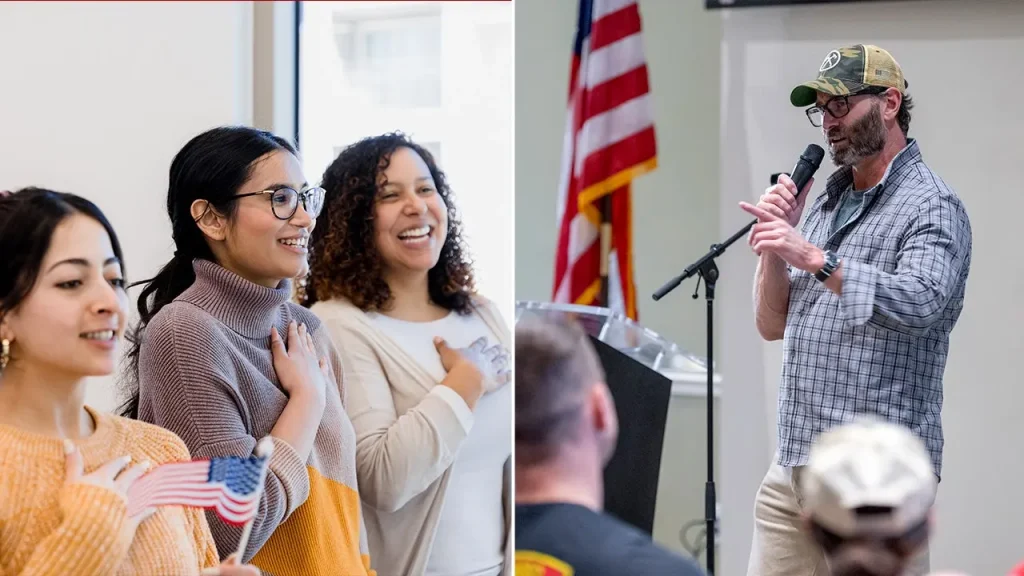 Bestselling novels by Jack Carr motivate students to recite the Pledge of Allegiance