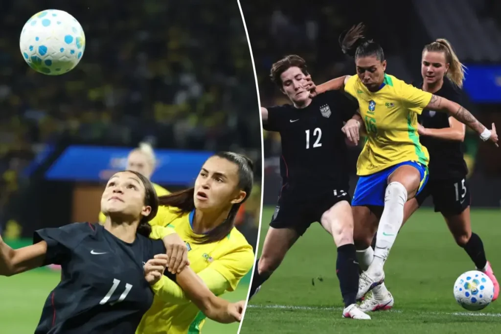 Brazil receives eight red cards in chaotic home defeat to USWNT