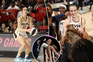 Caitlin Clark makes a game-winning shot to lead the Fever past the Mystics.