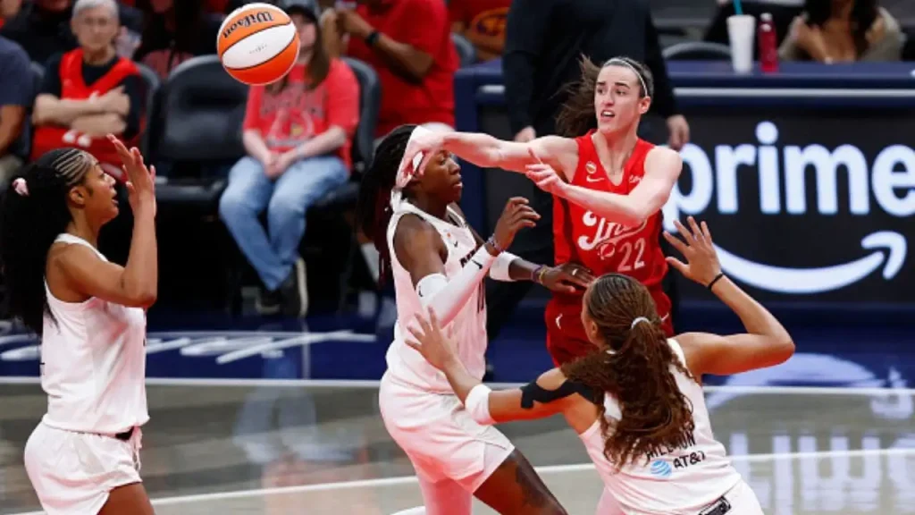 Caitlin Clark scores 26 points in her new Nike signature shoes, but the game concludes with 17 expensive turnovers.