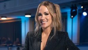 Carrie Underwood shows off her patriotic American flag set up at her home in Tennessee