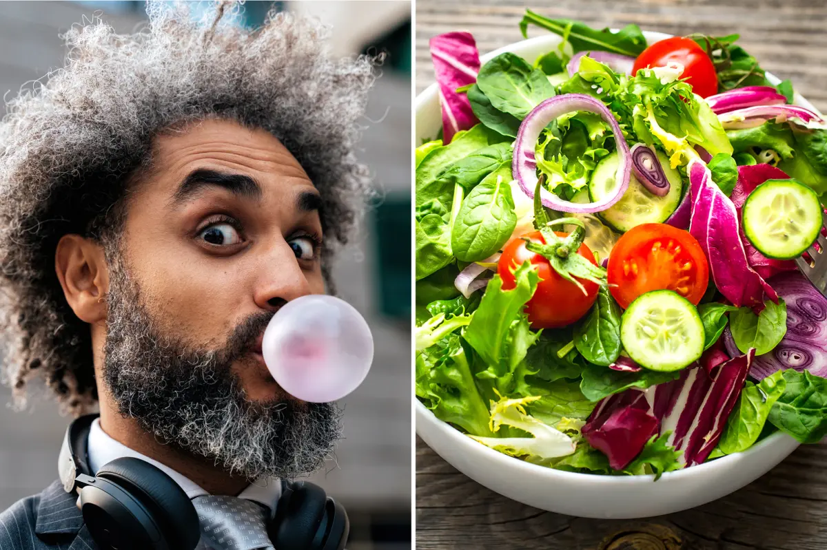 Chewing sweet gum after eating vegetables benefits your heart.