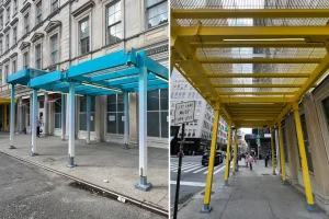 City showcases designs of planned sidewalk sheds