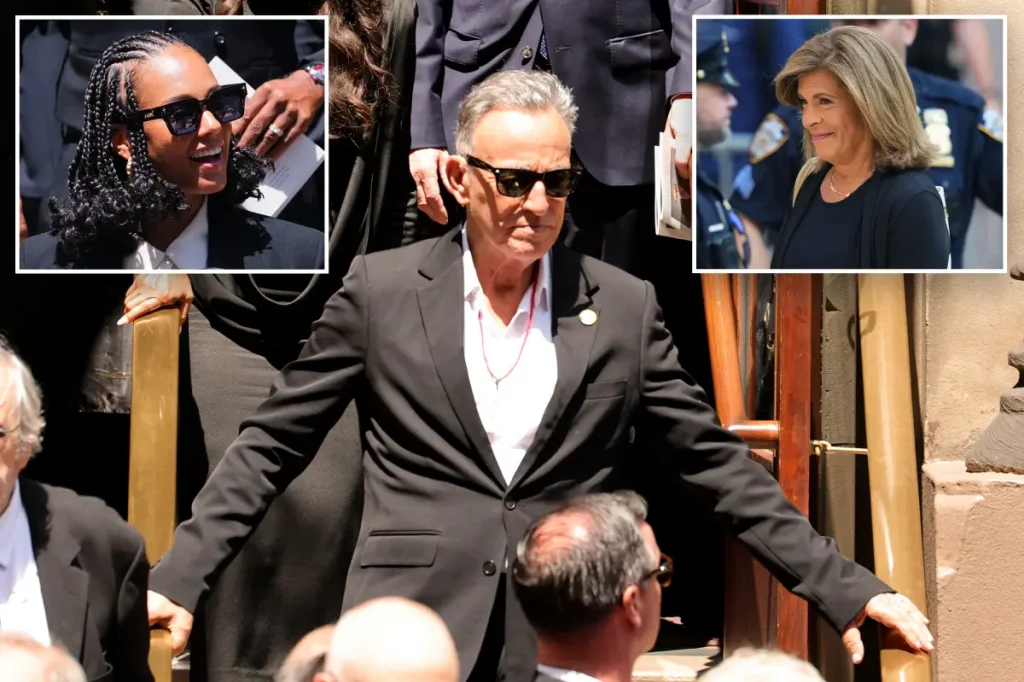 Clive Davis' funeral in New York City attracts celebrities Bruce Springsteen and Alicia Keys
