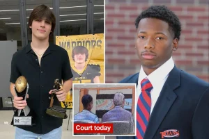 Coach of Karmelo Anthony's teenage victim weeps as he remembers the turmoil following a deadly stabbing at a track meet.