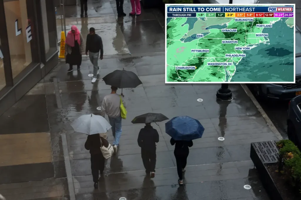 Countless people in the Northeast will experience heavy rain after a period of intense heat.