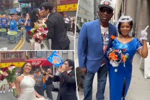 Couple ties the knot at Knicks' parade after 53 years of engagement