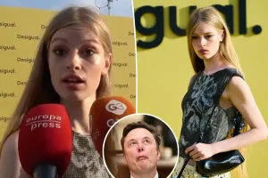 Elon Musk's daughter Vivian Wilson walks out of the interview after being questioned about her father.