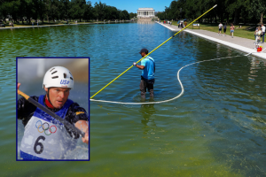Ex-U.S. Olympian taken into custody for suspected vandalism at the Lincoln Memorial Reflecting Pool