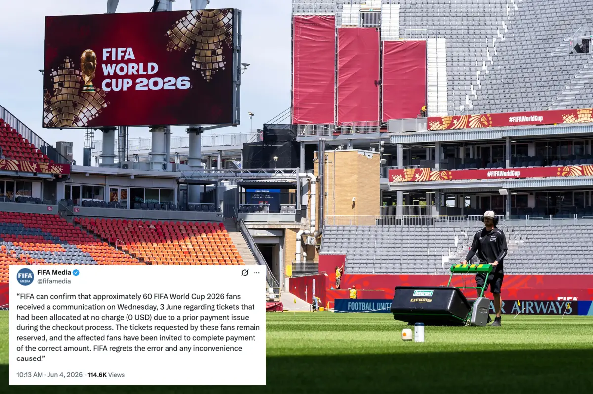 FIFA ticket error provides 60 fans with complimentary 2026 World Cup tickets