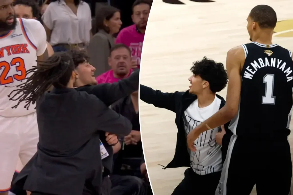 Fan taking selfies interrupts court during unusual NBA Finals Game 1 moment