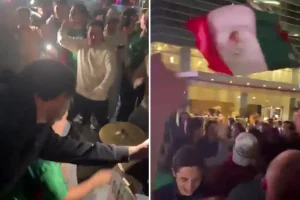 Fans from Mexico gather outside Ecuador hotel before 2026 World Cup game