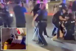 Fight erupts between police, graduates, and parents following California high school graduation, resulting in four arrests