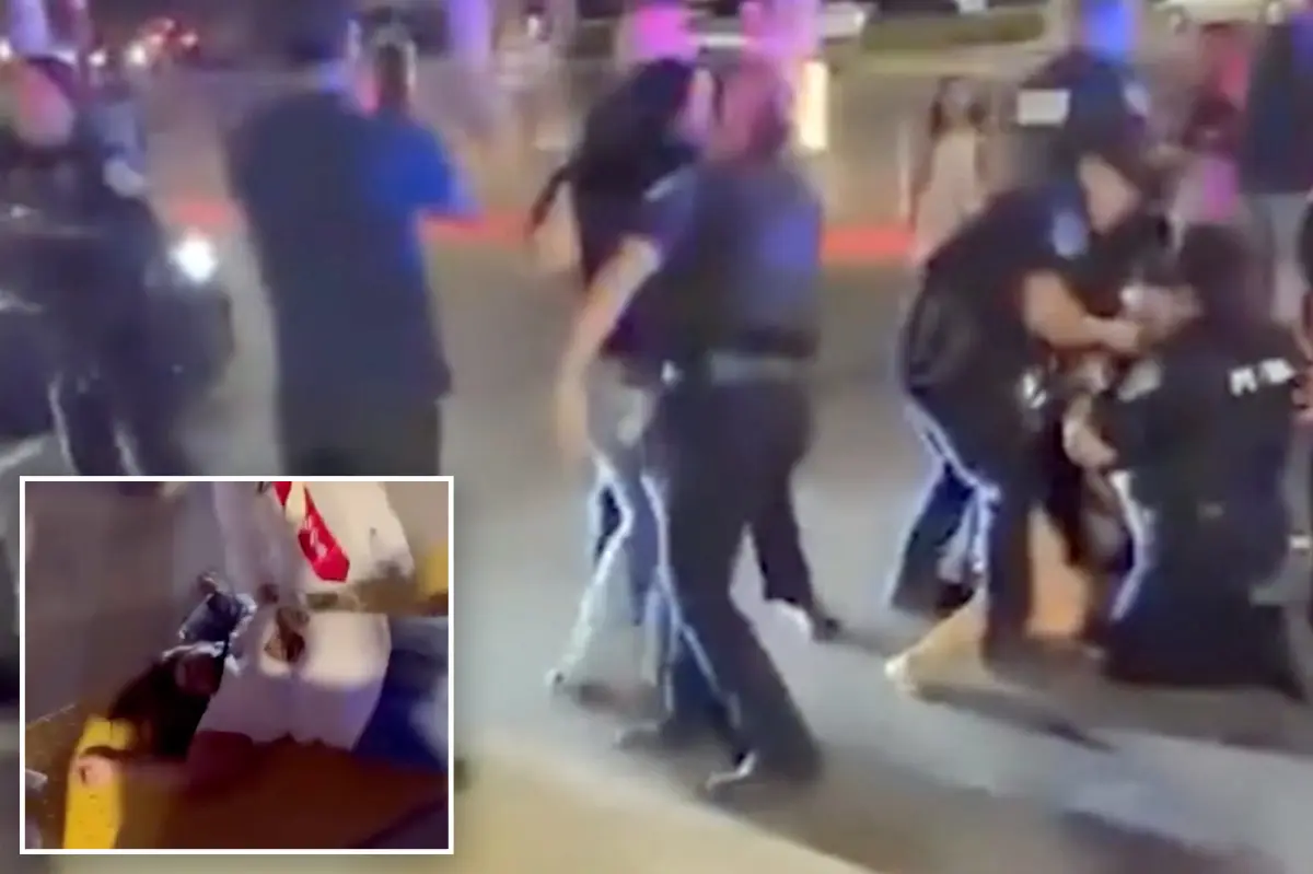 Fight erupts between police, graduates, and parents following California high school graduation, resulting in four arrests