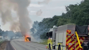 Fireworks trailer catches fire on Tennessee highway, no injuries reported