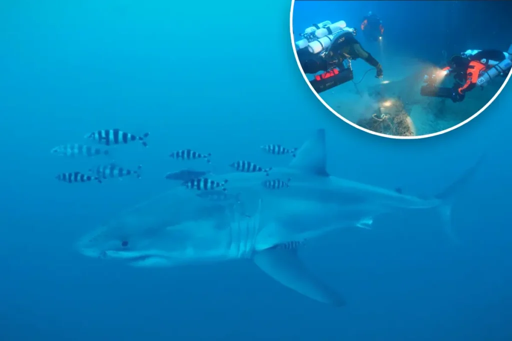 First-time recording of a great white shark in the Mediterranean
